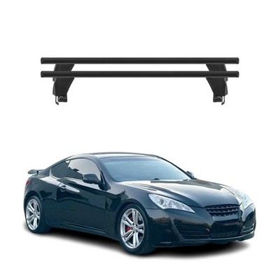 Top Roof Racks Cross Bars fits Hyundai Genesis 2009-2014 2Pcs Black Aluminium