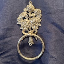 Vintage SPIEGEL Solid Brass Bathroom Towel, Scarf, Curtain Holder Ring Rose J86