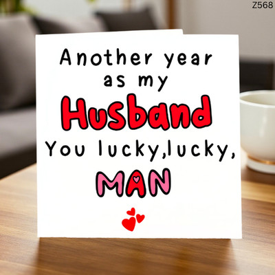''Ein weiteres Jahr als mein Mann Karte - lustig Liebe dich Glücksmann - Jubiläumsgeschenk''