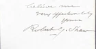 RARE ROBERT GOULD SHAW 54TH MASS CIVIL WAR HERO AUTOGRAPH SIGNATURE GLORY