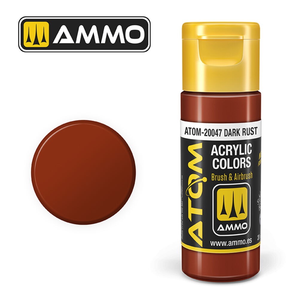Ammo MIG ATOM-20047 - ATOM COLOR Dark Rust 20Ml - New