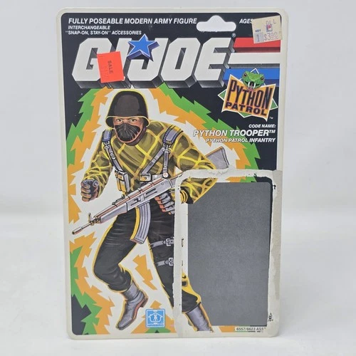 Python Trooper 1988 Patrol G.I. Joe Full File Card Back Uncut Hasbro Vintage