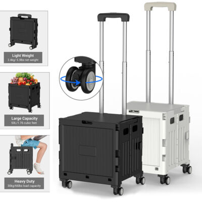 Einkaufstrolley Transport Trolley Einkaufskorb Klappbar Einkaufswagen Klappbox