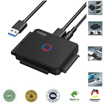 Einfache Installation   USB 3.0 zu SATA und IDE Konverter für PC und Laptop