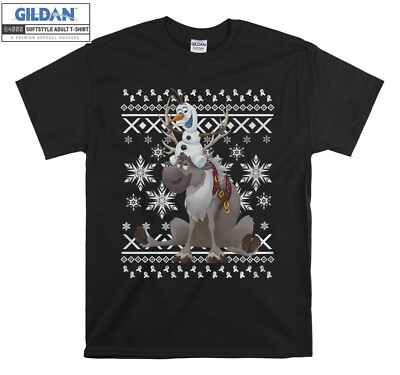 Disney Frozen Olaf Sven Reiten T-Shirt Geschenk Hoodie T-Shirt Männer Frauen Unisex 6698
