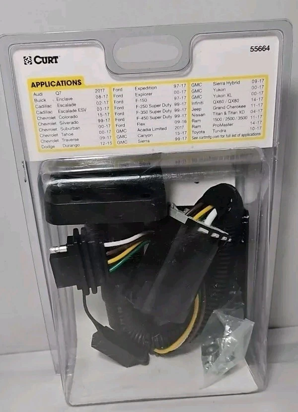 Cableado de remolque con conector de 6 y 4 vías Curt de doble salida - se conecta a USCAR 55664 Foto 2 de 3