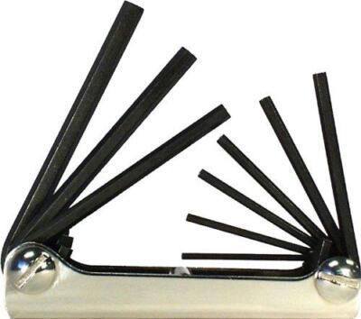 EKLIND TOOL EKL20911 N91 Classic Fold-Up Tool, 9-Piece Hex Set, SAE, Polished St