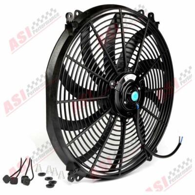 Radiator Cooling Electric Fan 16'' 12V Universal Slim Thin Fan Push Pull US NEW