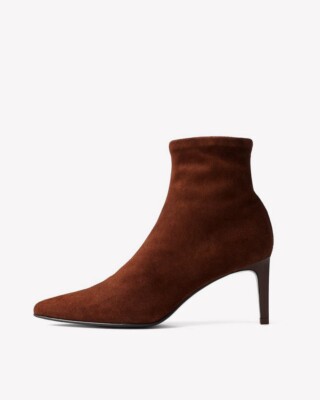 $525 Rag Bone Beha Stretch Suede Mahogany Boots Booties Size EU