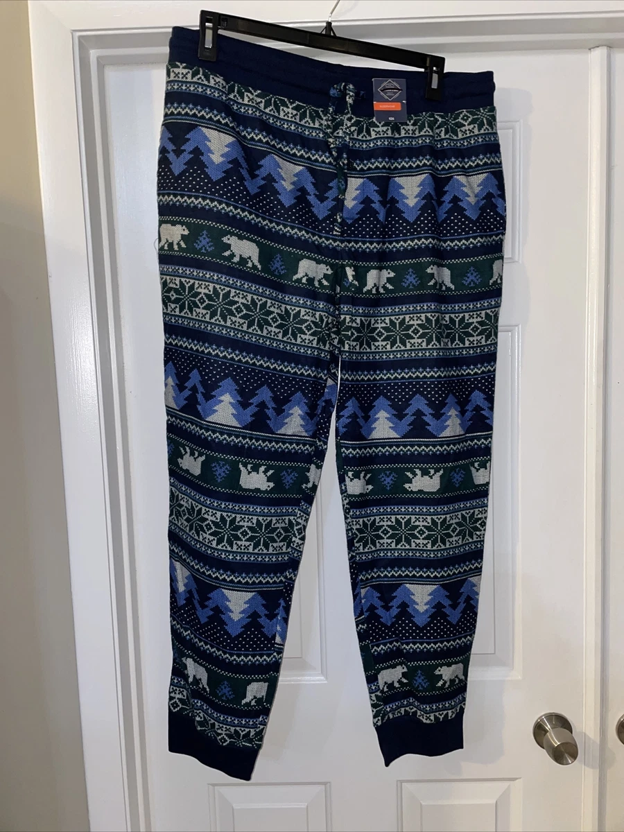 St john's bay sleepwear size XL Blue fairIsle Christmas holiday