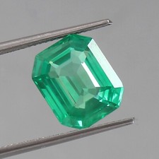 Natural Flawless Ceylon Green Parti Sapphire Radiant Cut Loose Gemstone 12x10 mm