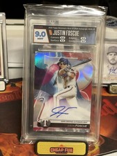 2020 Bowmans Best Justin Foscue Refractor Auto HGA 9.0 POP 2