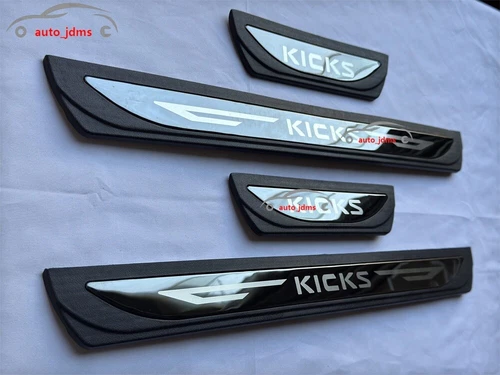 For Nissan Kicks Accessories Car Door Scuff Sill Cover Panel Step Protector Trim - Picture 61 of 92
