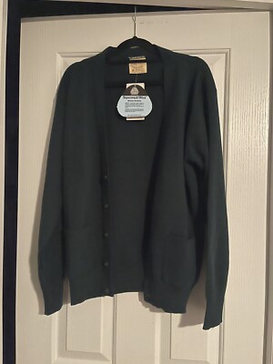 Vintage CARLO ALBERTO 100% Wool Cardigan Size 18 BNWT Coastal Grandma Grandpa