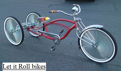 Kit De Conversion Tricycle Lowrider Vintage - Pour Vélo 20 Pouces - Style Carré Torsadé OR Avec Plaque - Neuf