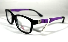 Jelly Bean JB161 Kids Eyeglasses Frame AT1 Purple Black Size: 45-14-125