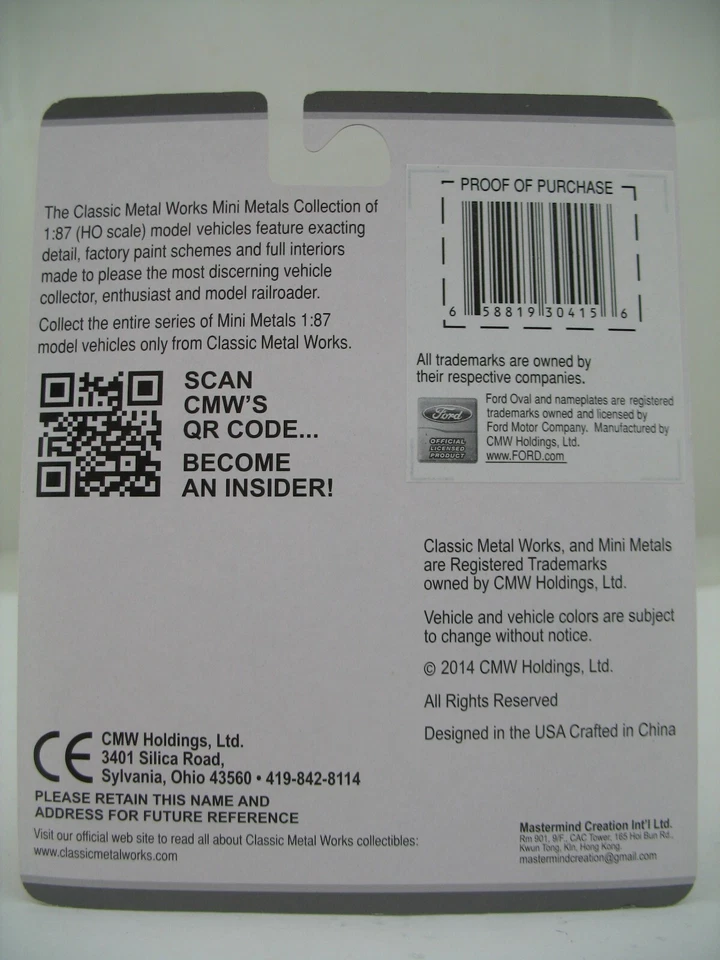 Mini Metals HO Model 30415: 1960 Ford Box Truck, REA Gleem - Image 2 of 4