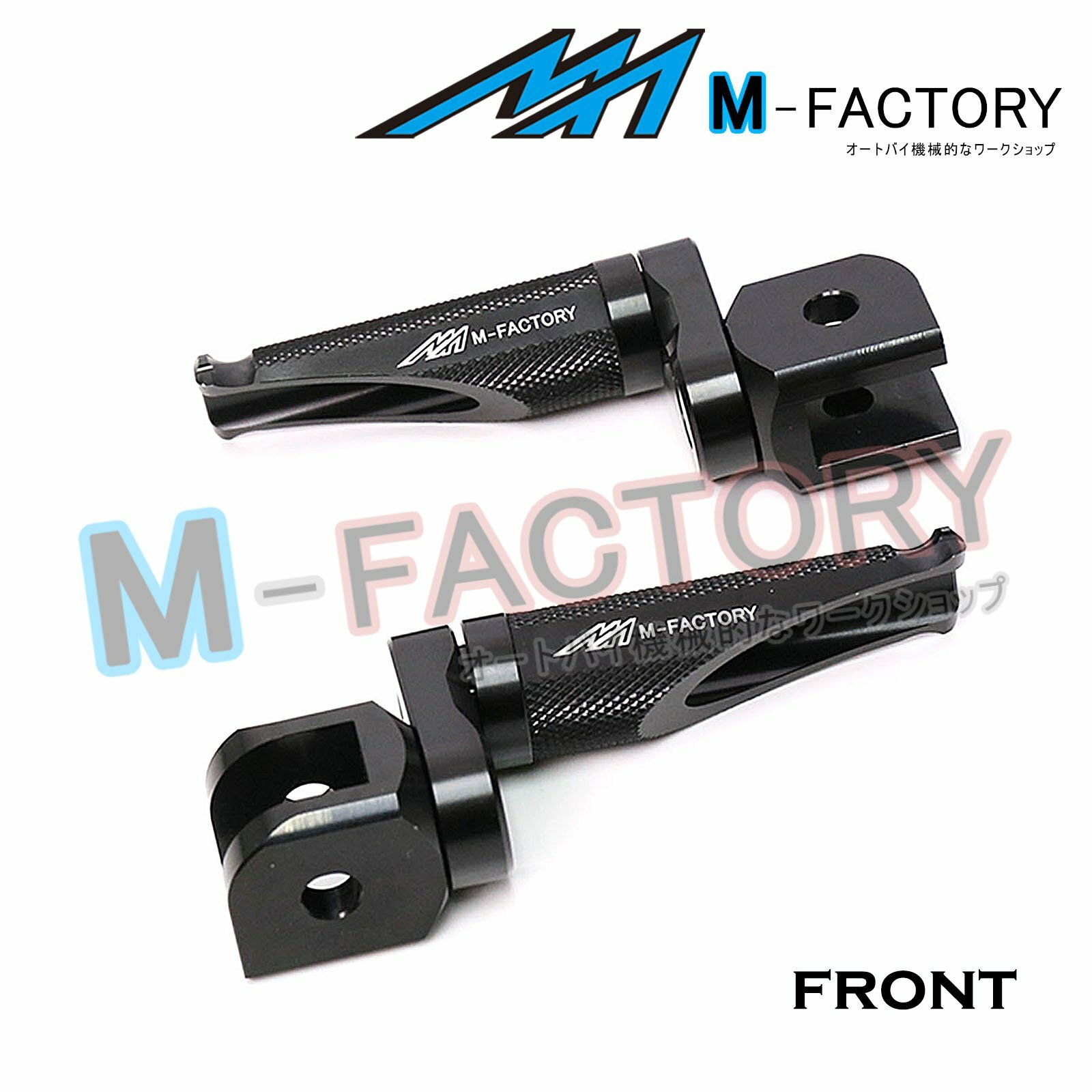 M-FACTORY Black CNC Aluminum Front Rider Foot Pegs For Ducati Streetfighter 848 /S 2012-2013