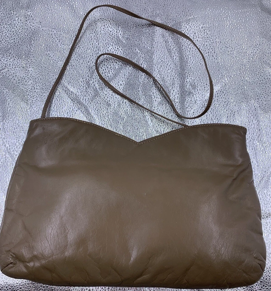 复古 20 世纪 70 年代棕色人造皮革和蛇皮手拿包 De Luigi Luis 出品 — 第 4/4 张图片