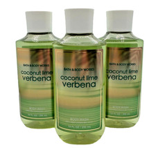 Bath  Body Works LOT of 3 Coconut Lime Verbena Body Wash Shower Gel 10 oz