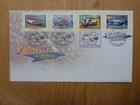 AUSTRALIA 1997 CLASSIC CARS FDC, 4 DIFF POSTMARKS, ELIZ, WOODVILLE, BIRDWOOD