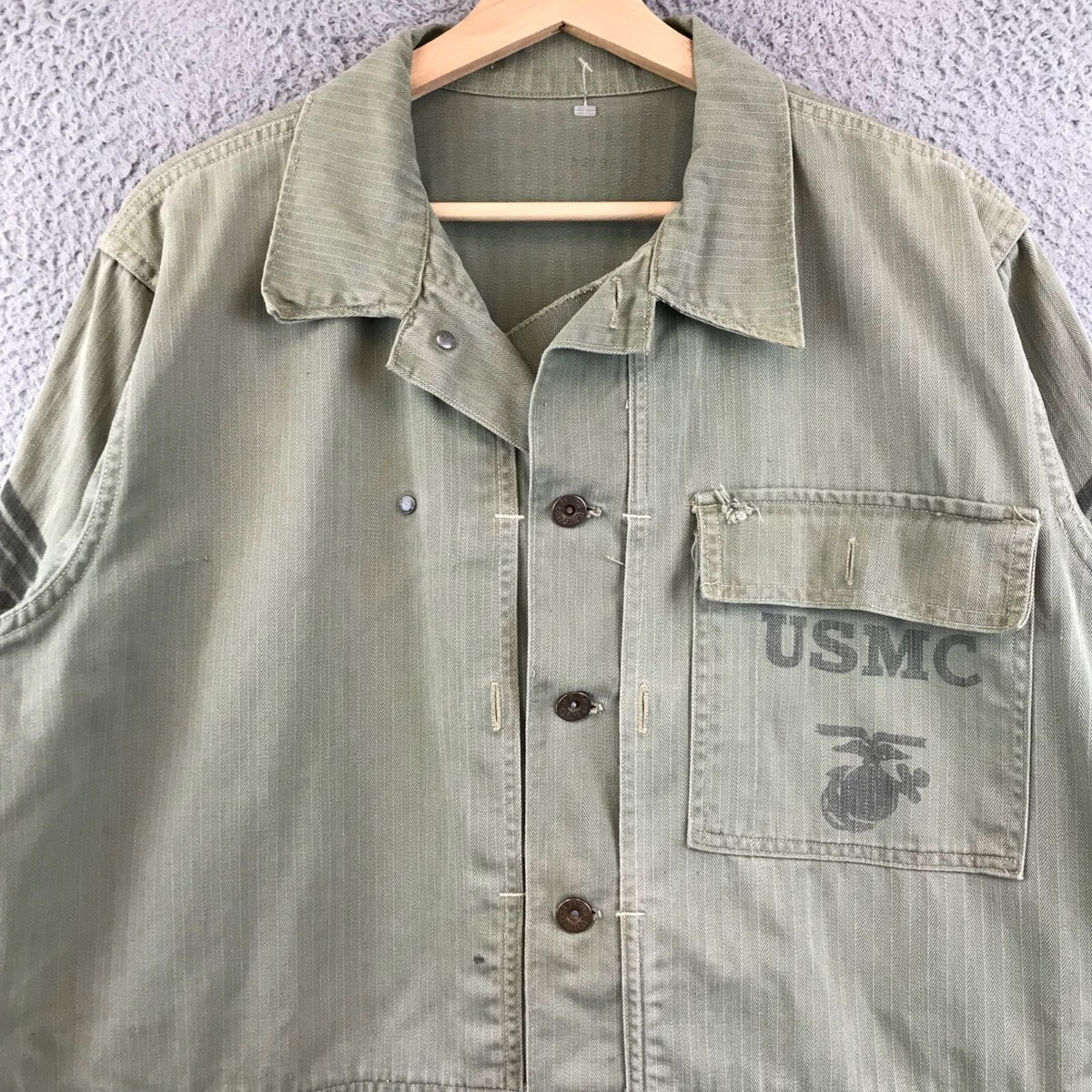 Vintage Original 40s WW2 USMC P44 HBT Medics Stenciled Vintage Original 40s WW2 USMC P44 HBT Medics Stenciled