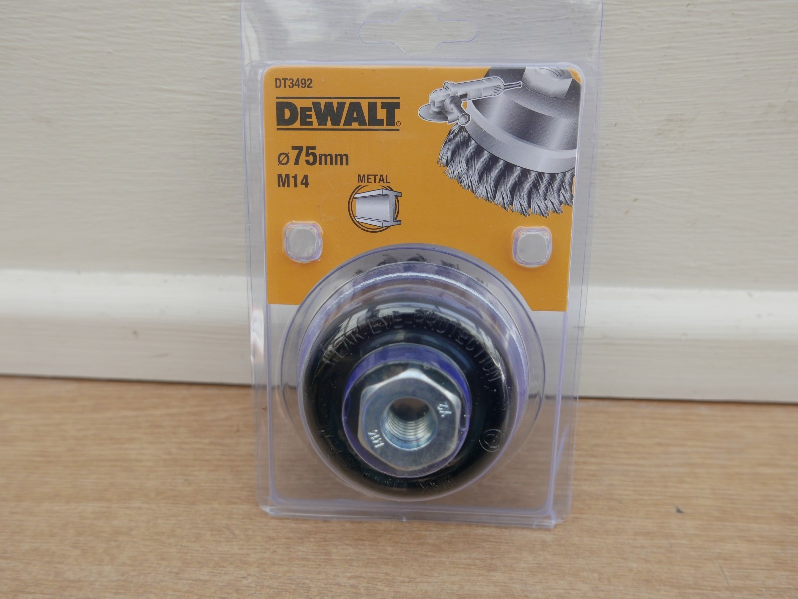 DEWALT DT3492  75MM 3"" ANGLE GRINDER TWISTED KNOT WIRE CUP BRUSH M14