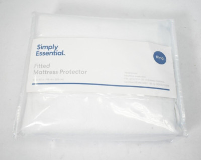 Simply Essential Waterproof Fitted King Mattress Protector Cover 78'' x 80''