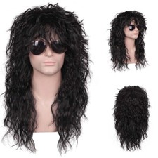 Men Wig Male Synthetic Cosplay Wigs Puffy High Fiber Machine for Rock Party US
