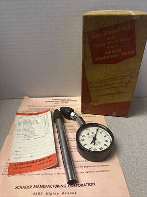 VINTAGE SCHAUER COMPRESSION TESTER With Original Box