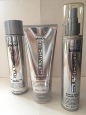 Paul Mitchell Forever Blonde Shampoo 8.5 oz Conditioner 6.8 oz & Dramatic Repair