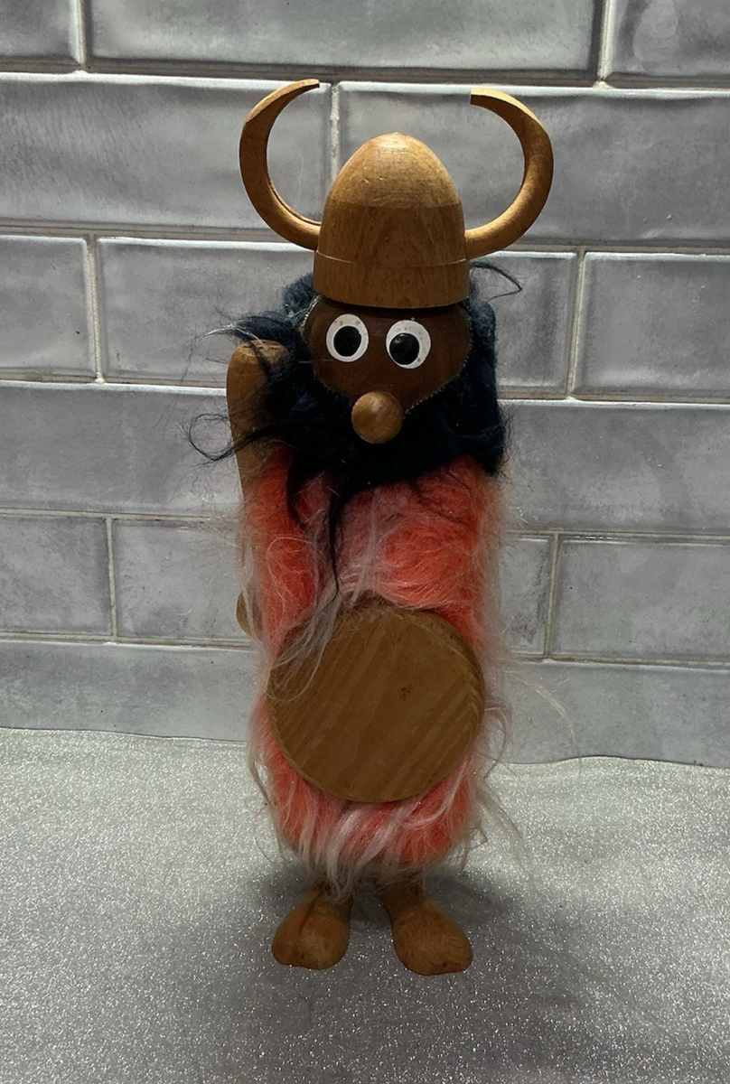 Large Vintage 1960's Danish Wooden Viking Gonk Figure | eBay UK