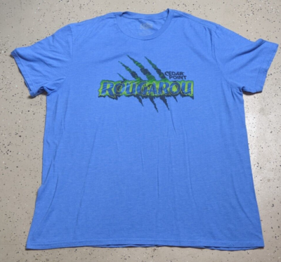 Cedar Point Rougarou Roller Coaster T Shirt 90's Y2K 2000's Theme