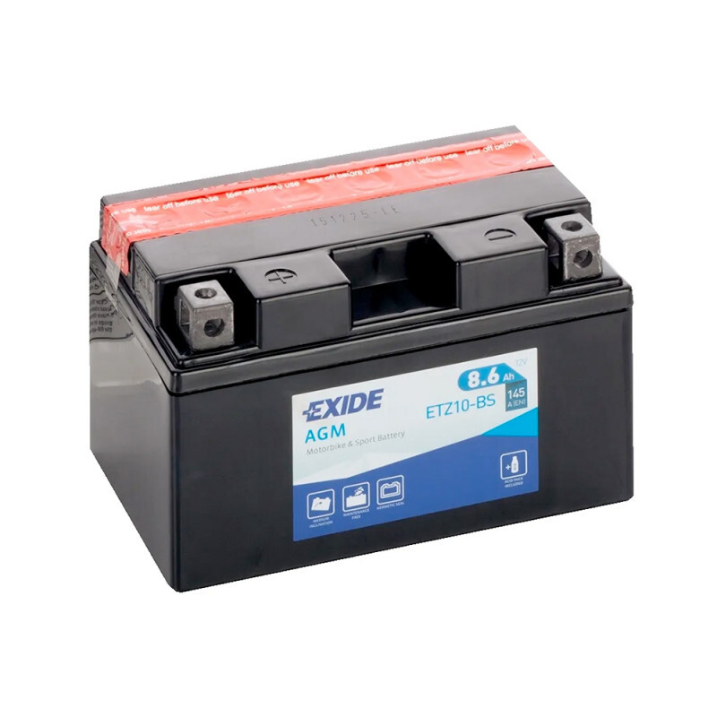 Batterie moto Exide YTZ10S 12v 8.6ah 145A ETZ10-BS étanche AGM