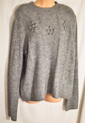 women's Lauren Conrad dressy light gray sweater size XXL MSRP $54 silver threads