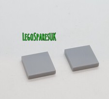 LEGO Part 4211413 / 3068 Tile 2 x 2, Light Bluish Grey. Quantity x 2