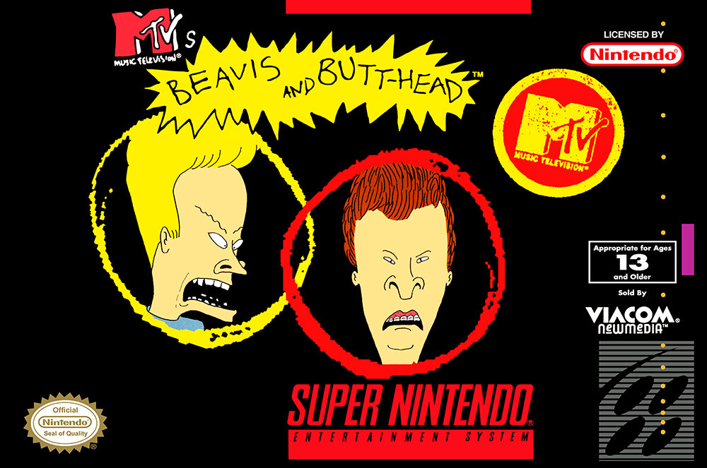 Buy Beavis And Butt-Head SNES BOX ART Premium POSTER MADE IN USA