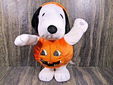 Peanuts Snoopy Halloween Jack-O-Lantern Plush 14  Musical Dancing 2021 Gemmy