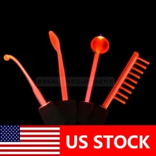 4PCS High Frequency Electrodes Replacement Violet/Orange Anti Acne Skin Care SPA