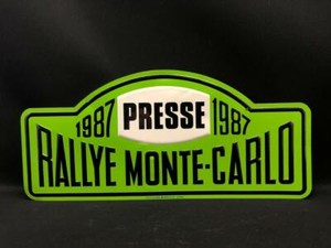 Plaque Officielle Rallye Monte-Carlo 2008 - Métal 40x20 Cm
