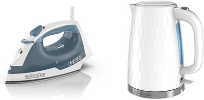 Compact iron, anti drip and 1.7L cordless electric kettle, quick boiling