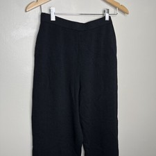 Vintage St. John Basics Black Trousers Flare Leg Size 6