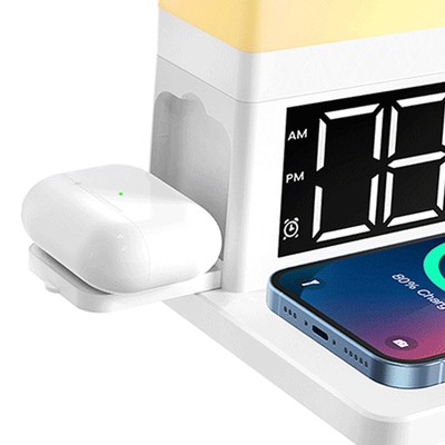 N65 15W Multifunctional Wireless Charger Table Lamp Alarm Clock 6 In 1 Quick Cha