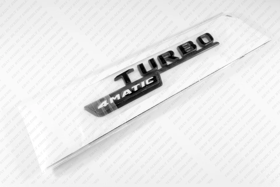 Emblemas negros brillantes para Mercedes-Benz GLA35 GLA45 Turbo 4Matic AMG H247 Foto 4 de 4