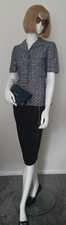 Fendi Women's Blazer Jacket Size 40 Blue/white New Made In Italy.