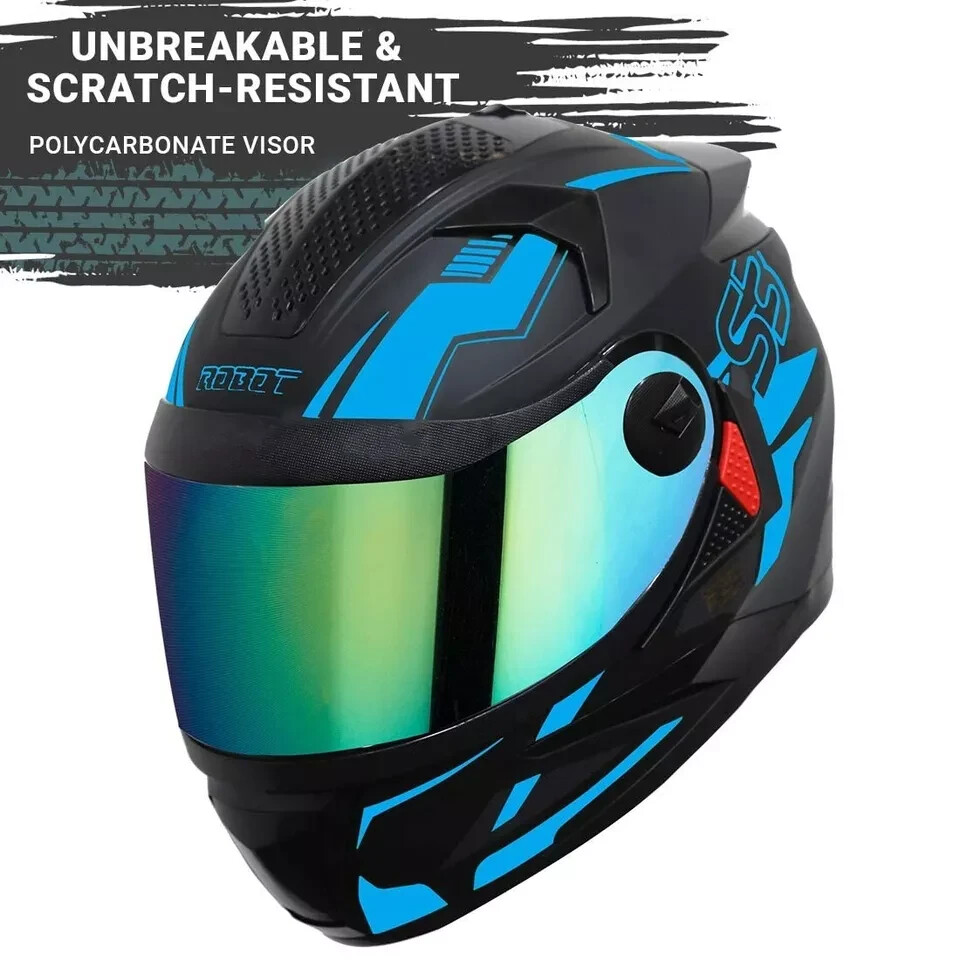 Steelbird SBH-17 Terminator Full Face Graphic Helmet Matt Finish