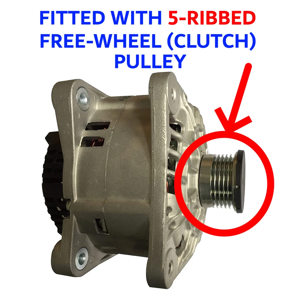 5-RIBS! RENAULT TRAFIC & VAUXHALL VIVARO 1.9  DTi DCi CDTi 2001-2006 ALTERNATOR - Image 2 of 4