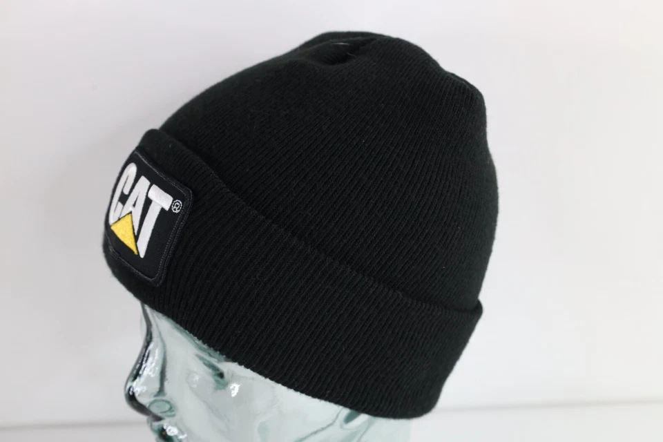 De colección Años 90 Gato Oruga Deletrear Parche Invierno Gorro Gorra Negro EE. UU. Foto 3 de 4