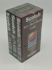 Scotch T-120 3M EG Video Cassette Sealed VHS 2 Pack with Bonus T-160 EG 