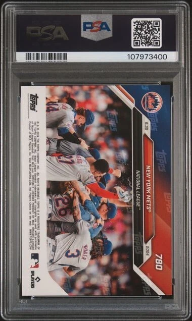2024 Topps Ahora OMG! Carrera de postemporada #780 New York Mets PSA 9 Foto 2 de 2